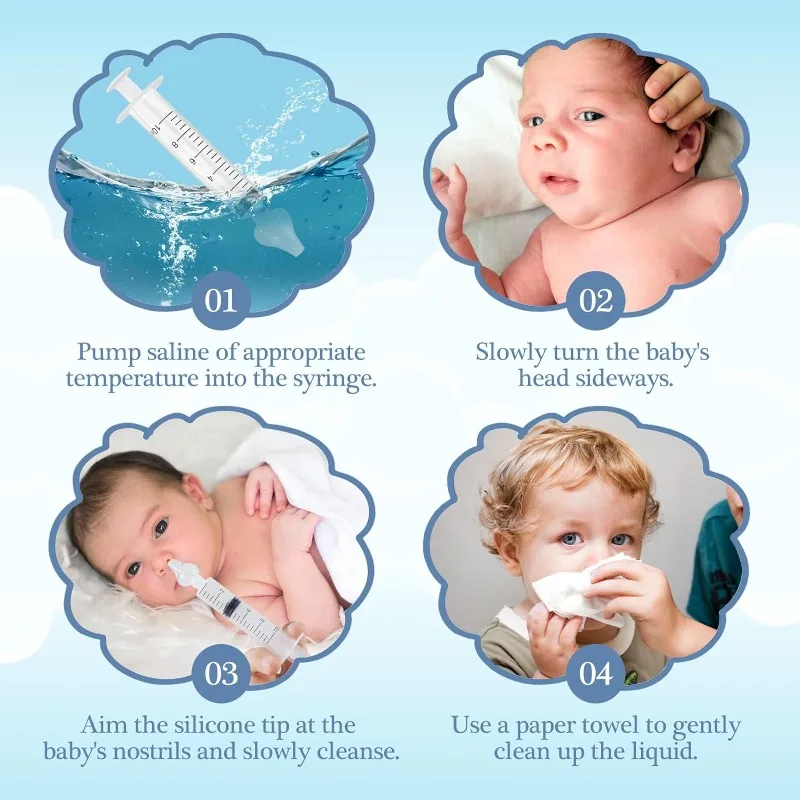Aspirador nasal de tubo para bebés y recién nacidos – Descongestiona - imagen 4