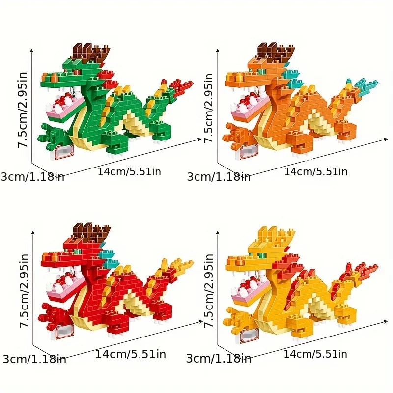 Bloques de construcción dragón para niños - Juego creativo divertido - imagen 4