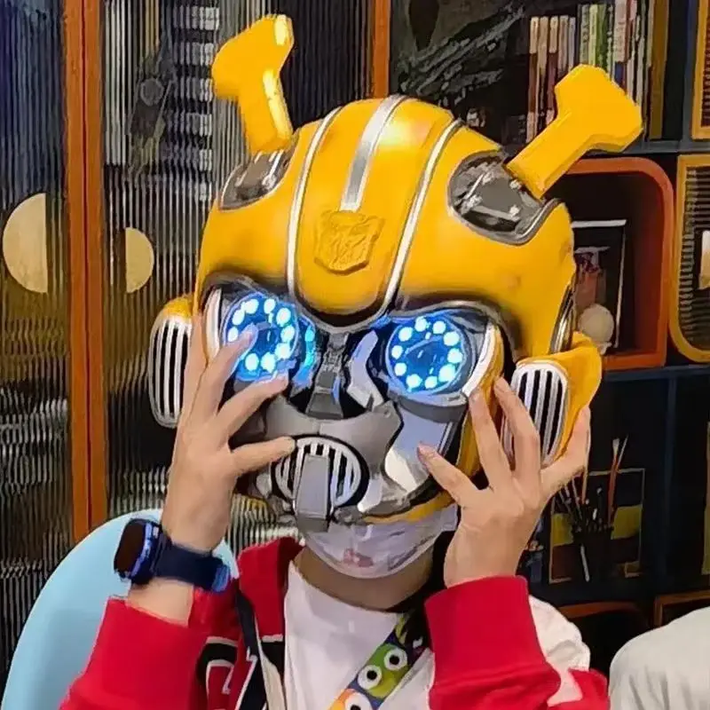 Máscara Bumblebee con control por voz y Bluetooth, luz en ojos - imagen 5
