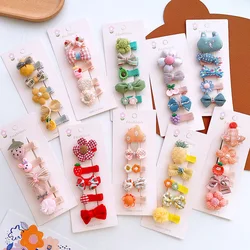 Horquillas para bebé con lazos cubiertos, clips seguros de niña