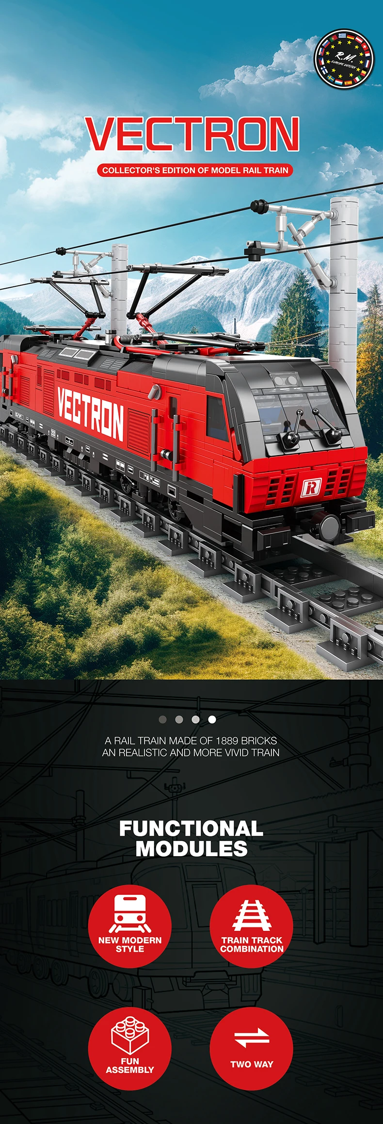 Tren Vectron de pasajeros realista