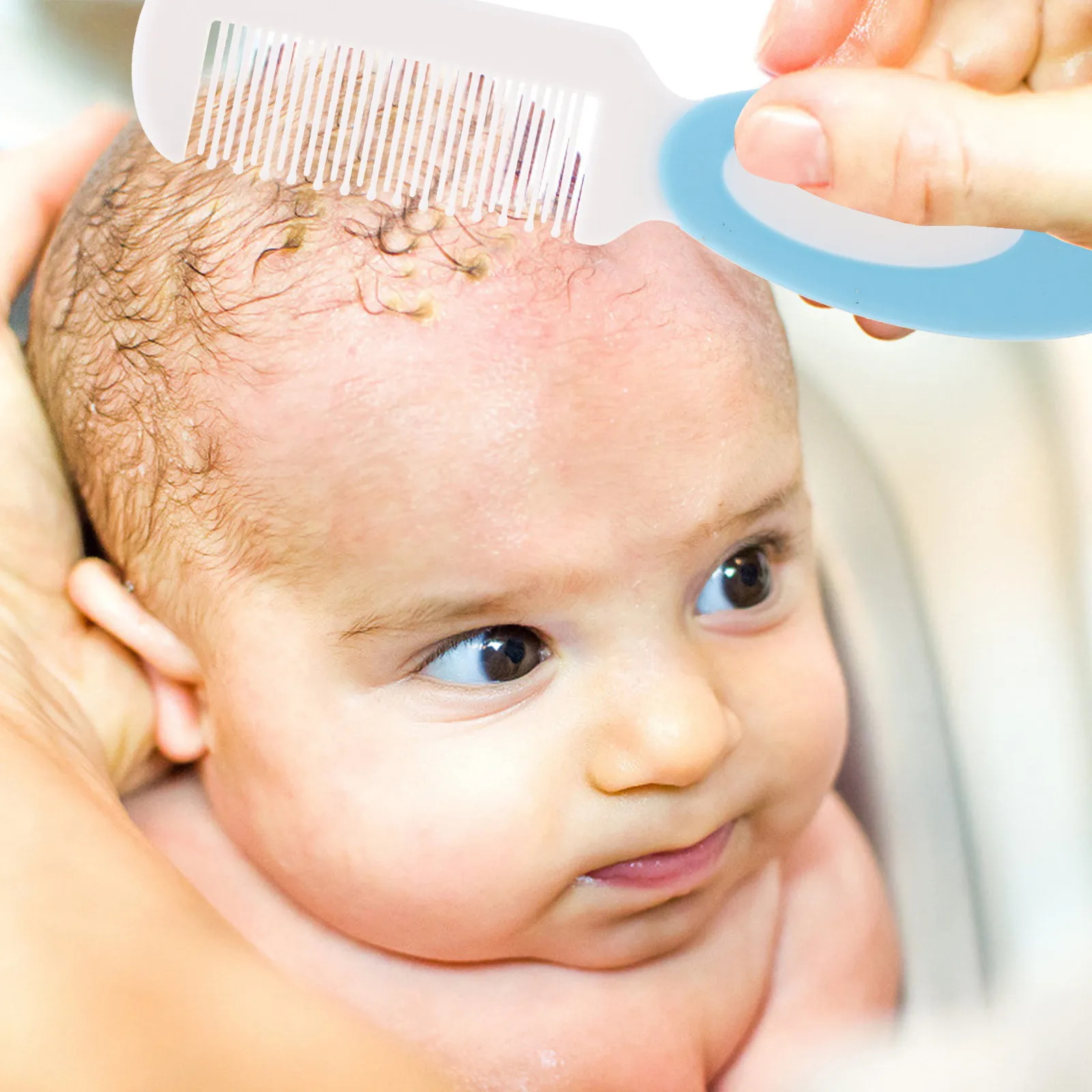Cepillo para el pelo del bebé con cerdas de lana natural - imagen 2