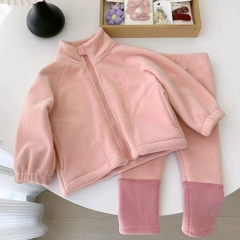 Conjunto de lana invernal para niños – abrigo cálido con dibujo - imagen 3