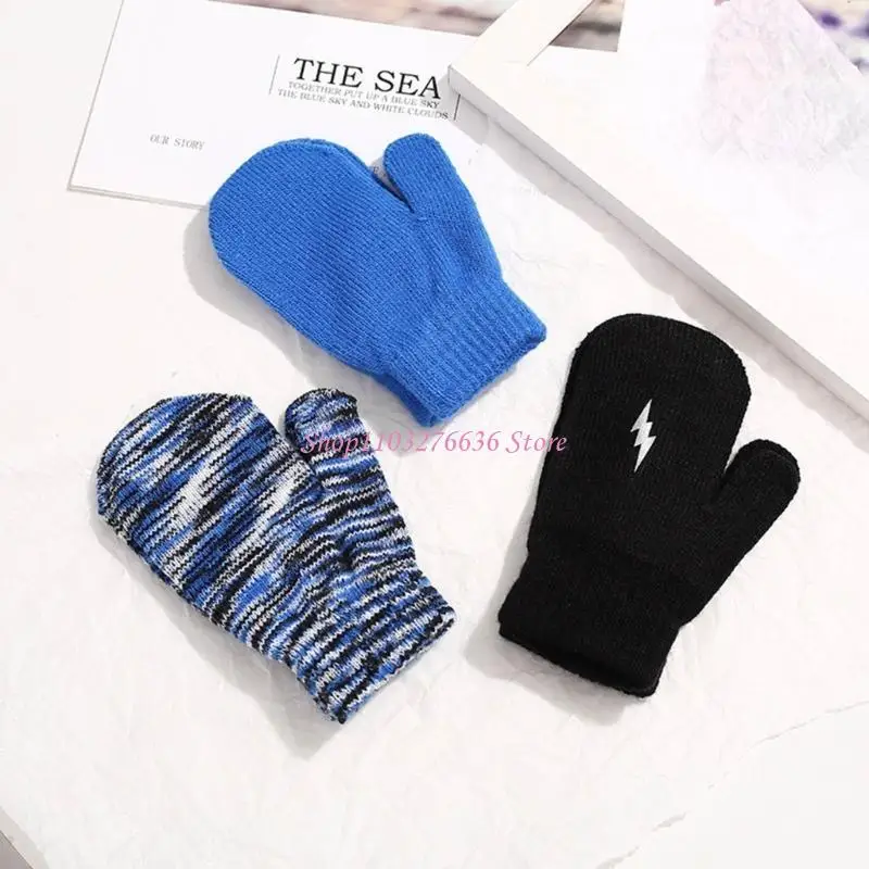 Guantes sin dedos de punto para bebé: cálidos para el invierno
