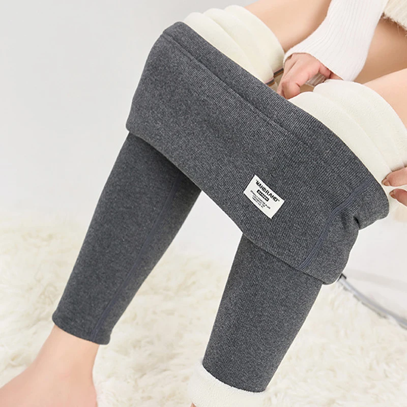 Pantalones de maternidad en lana con soporte del vientre para invierno - imagen 4