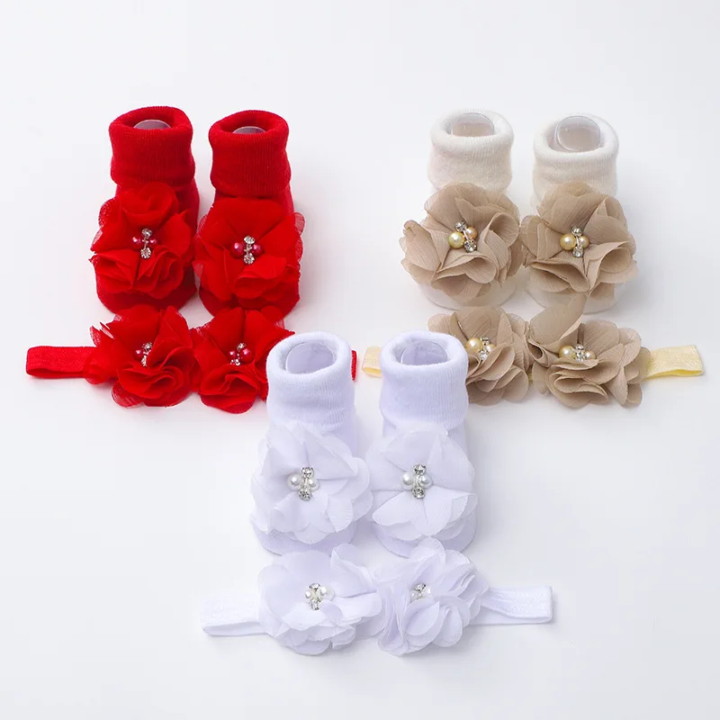 Calcetines bebé con lazo floral para niña – Suavos y cómodos - imagen 3