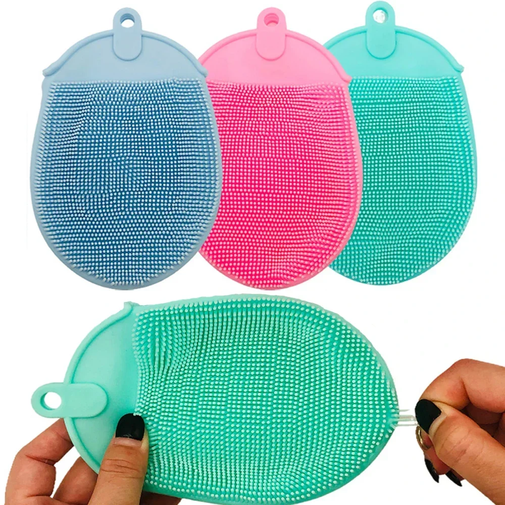 Set de baño para bebé: cepillo de silicona y guantes de masaje - imagen 2