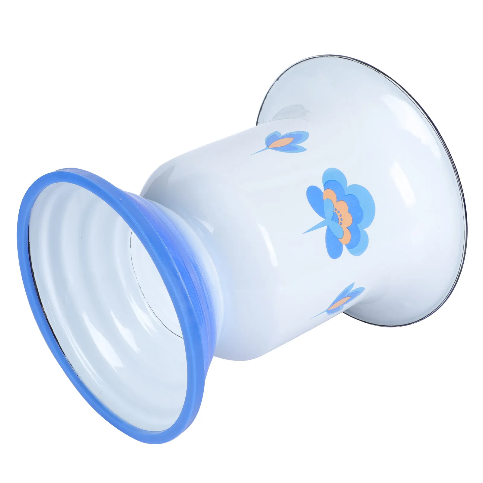 Orinal portátil retro de esmalte, fácil para limpiar, práctico - imagen 3