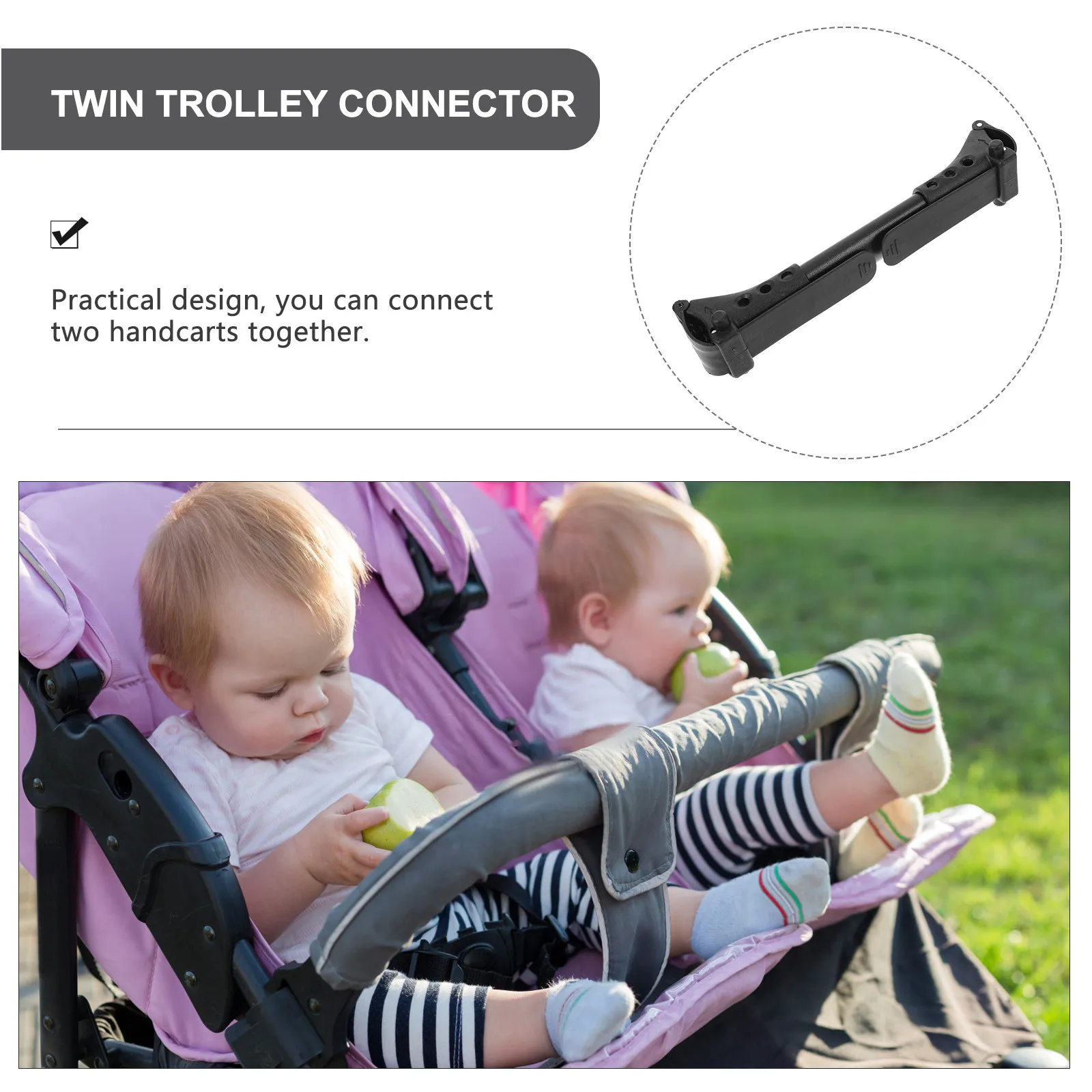 Conector para carrito gemelar universal ajustable de plástico resistente - imagen 4