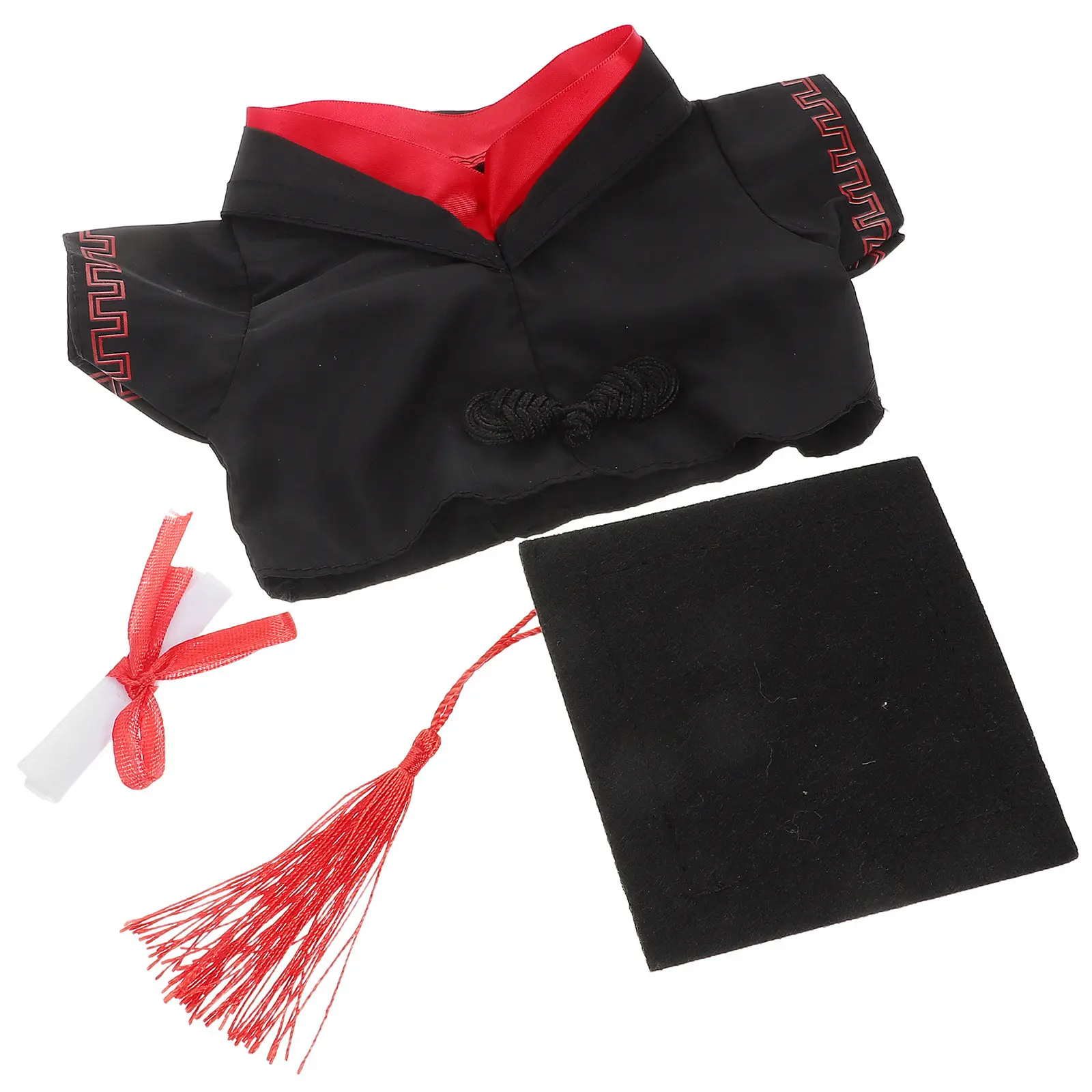 Disfraz de graduación para peluches: traje a mano con gorro y borla - imagen 3