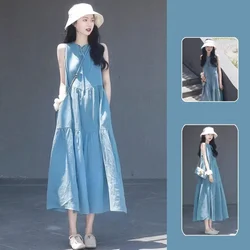 Vestido de maternidad bodycon sin mangas informal para otoño en casa