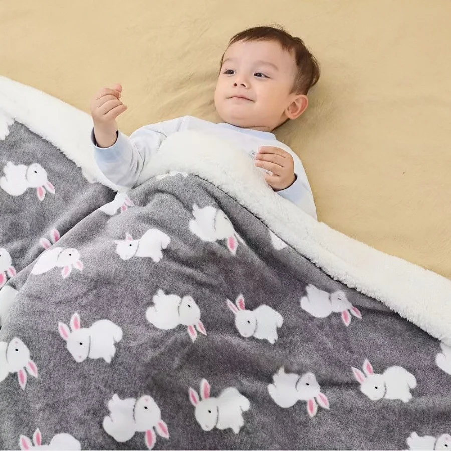 Manta de lana cálida y ultra suave para bebé, ideal en cuna - imagen 4