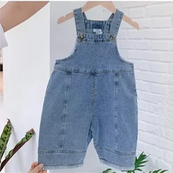 Mono vaquero infantil liso con peto para niñas y niños