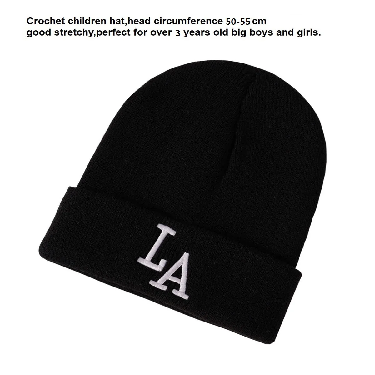 Detalle del tejido del gorro cálido para niño