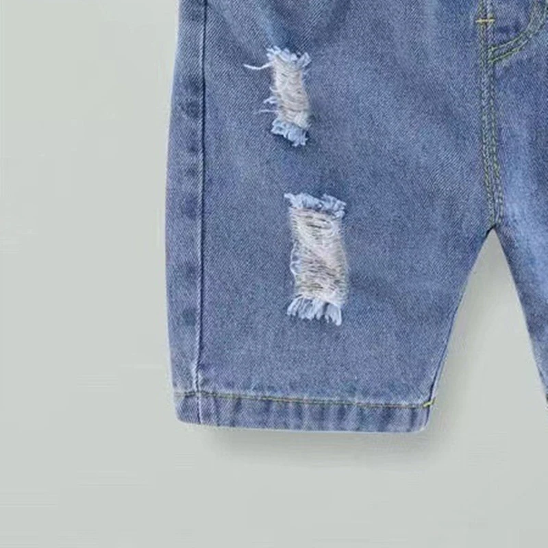 Pantalones vaqueros de verano de cinco bolsillos para niños - imagen 2