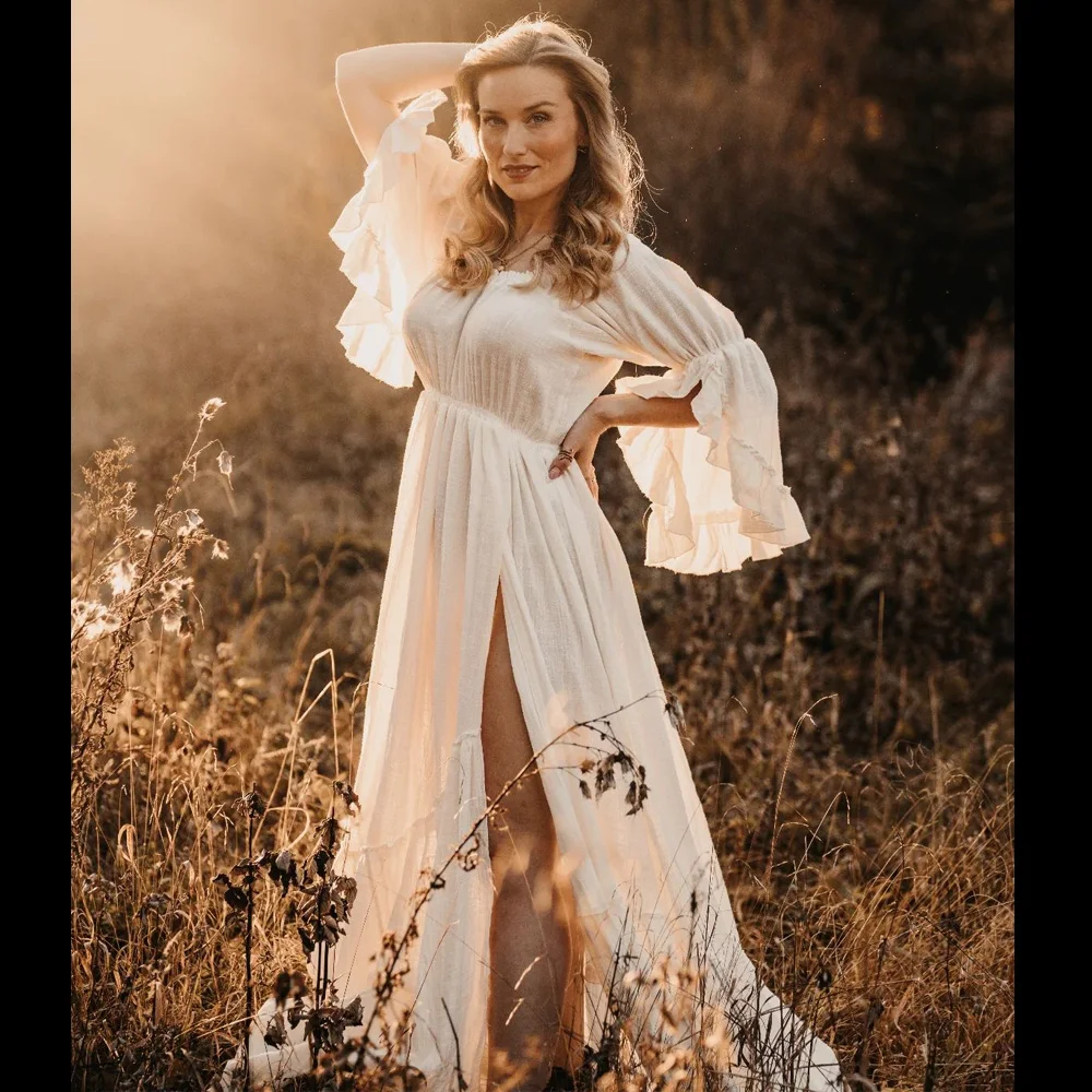 Vestido en uso durante sesión de maternidad