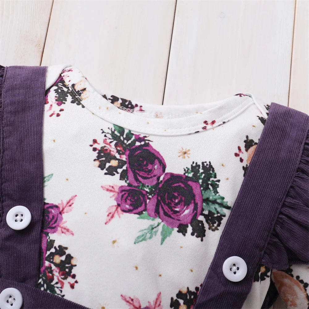 Falda de tirantes con diseño floral a juego