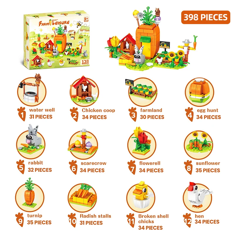 Bloques de construcción Pascua para armar con conejito - imagen 5