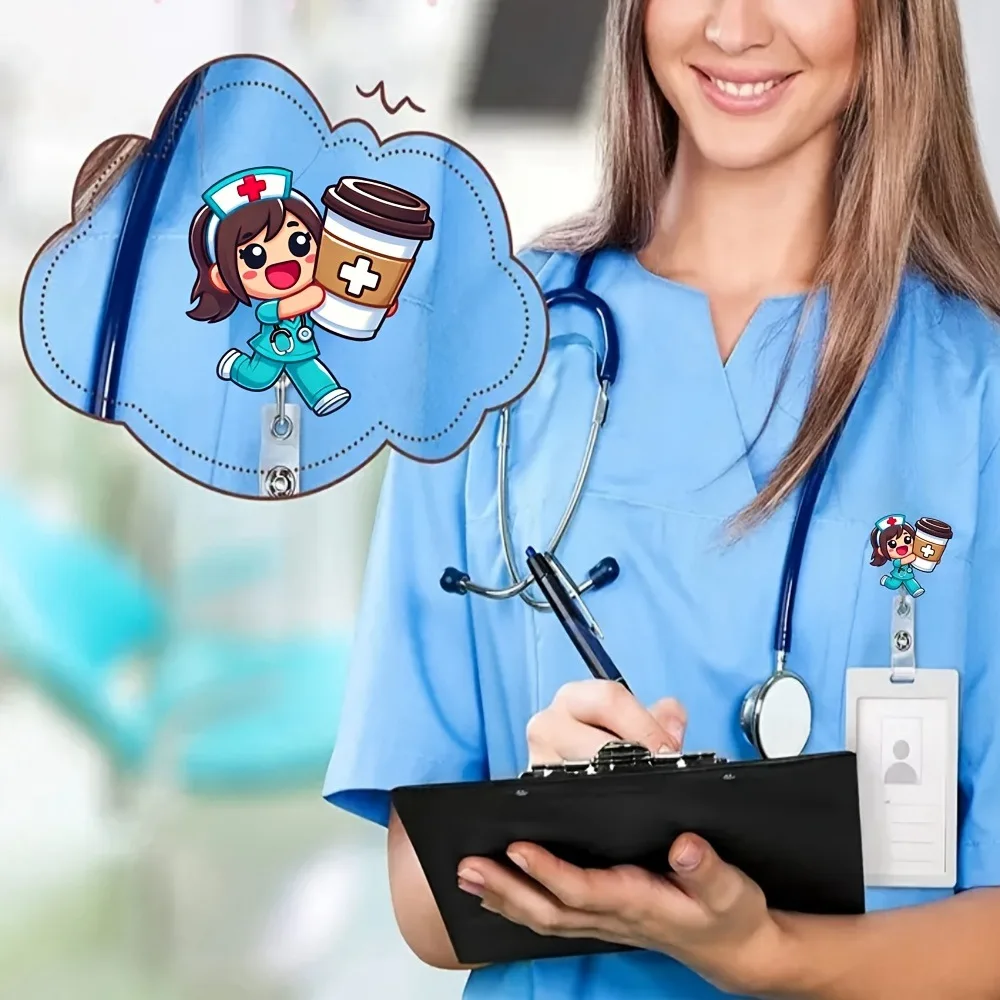 Clip retráctil acrílico porta tarjetas de identificación para hospitales - imagen 5