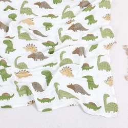 HappyFlute manta de arrullo bambú con dinosaurios para recién nacidos