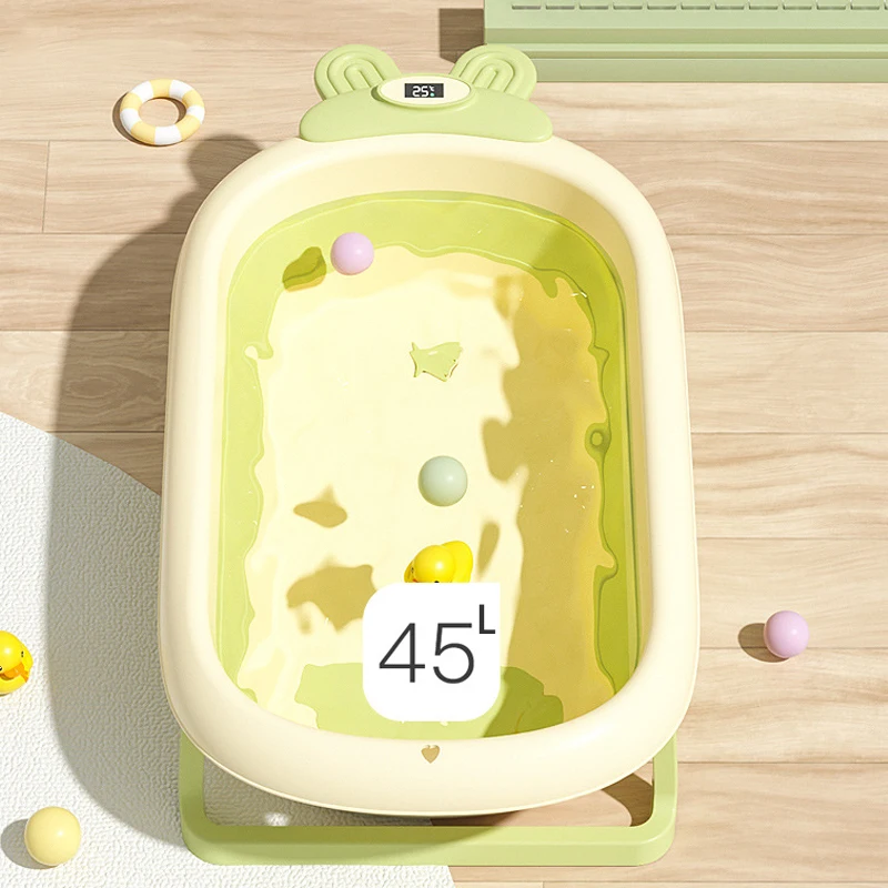 Bañera plegable para bebé con termómetro y base antideslizante - imagen 5