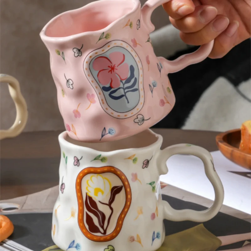 Taza infantil de cerámica flor hecha a mano, regalo único - imagen 5