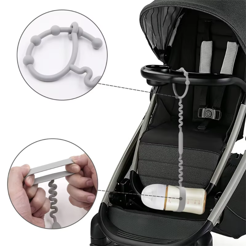 Correa de chupete de silicona flexible para bebé QX2D