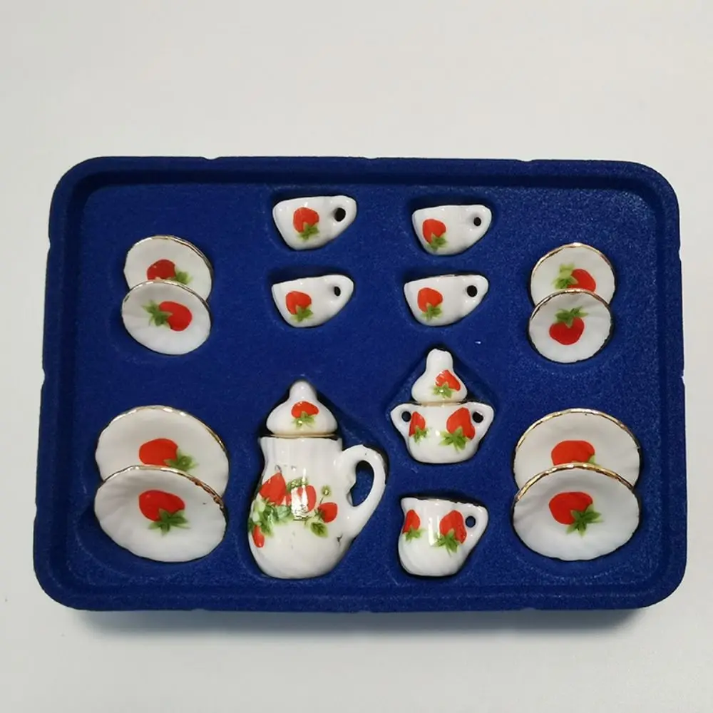 Juego té cerámica para muñecas, mini accesorios del hogar - imagen 3