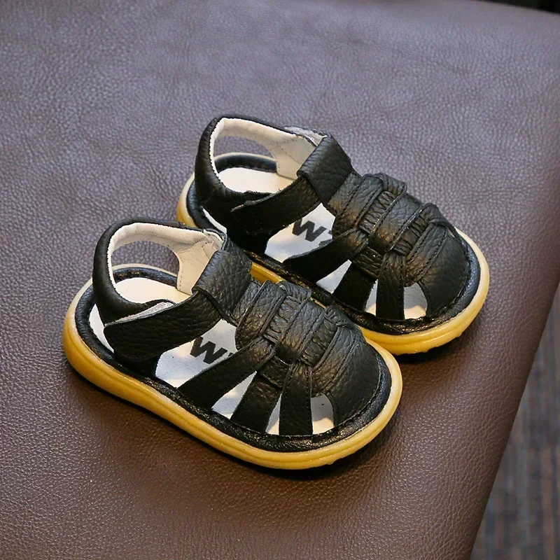 Sandalias de verano para bebé y niño: cuero genuino y puntera segura - imagen 4