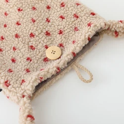 Conjunto gorro y bolsa de lana de cordero para bebé