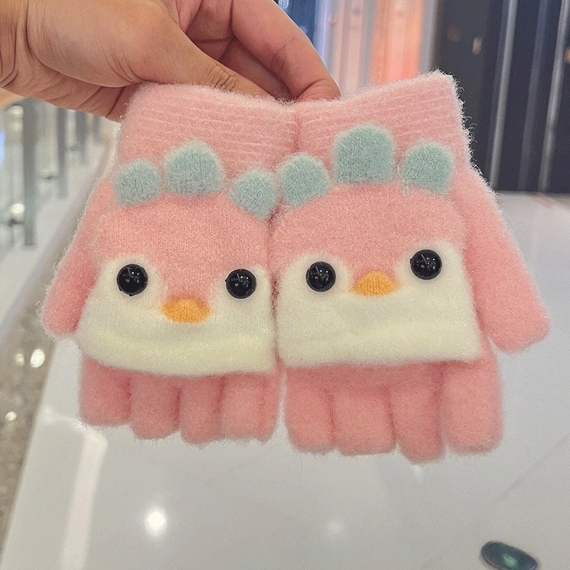 Guantes invierno cortaviento térmicos media falange para niños - imagen 5