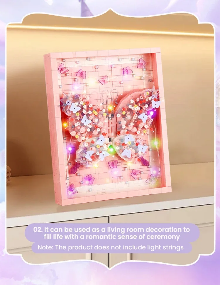 Bloques de construcción micro con mariposas, juguete educativo - imagen 3
