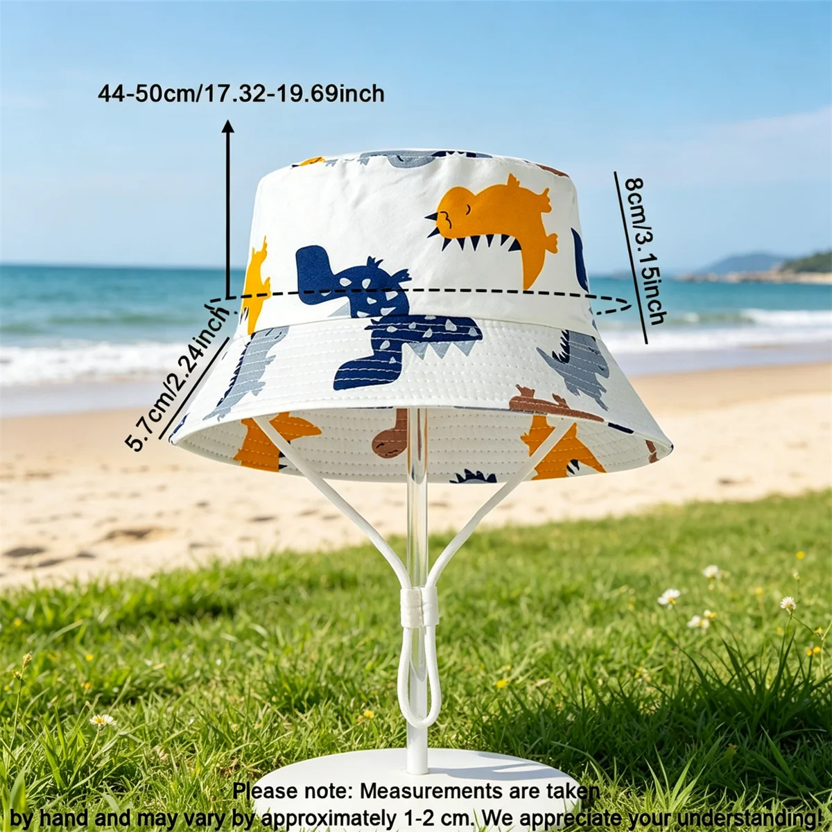 Gorra de pescador infantil con dinosaurios de colores - imagen 4