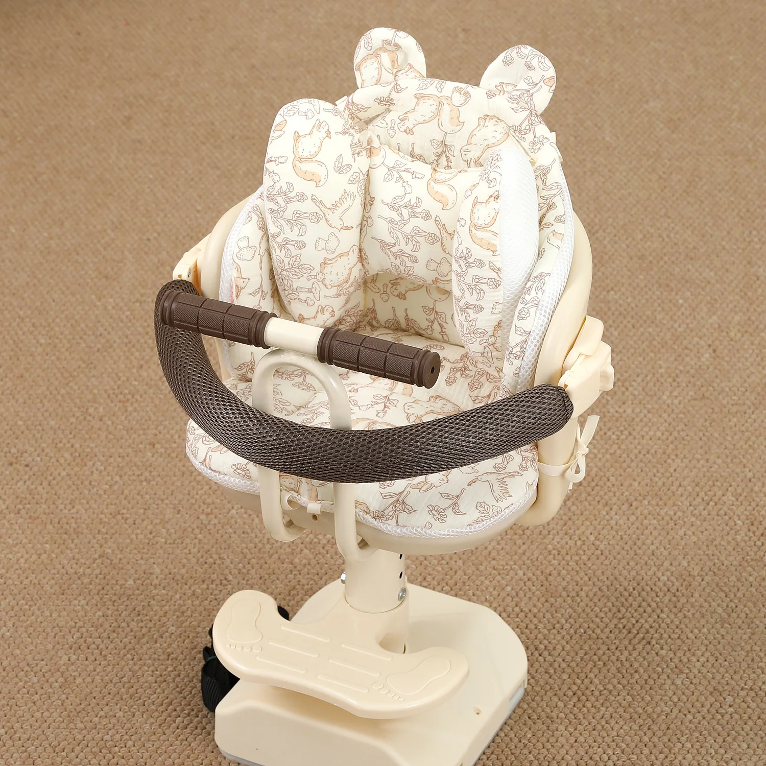Cojín de asiento acolchado para cochecito de bebé con osito - imagen 4