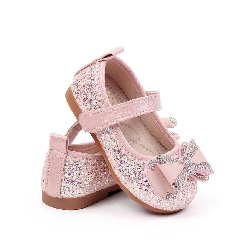 Zapatos de cuero para niñas con lazo - Primavera/otoño, princesa - imagen 2