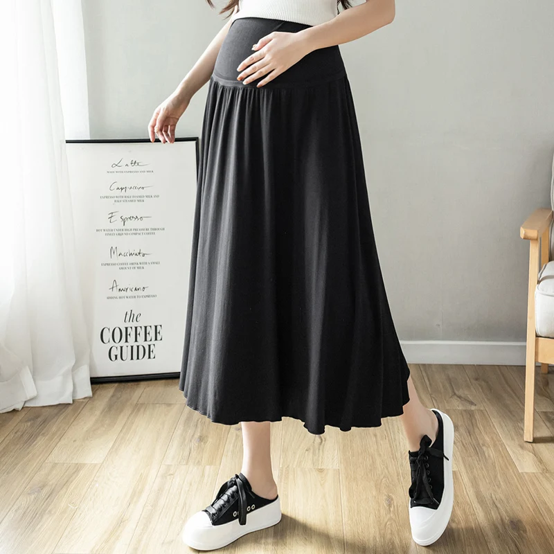 Falda de maternidad suave con cintura elástica – Ropa de embarazo - imagen 4