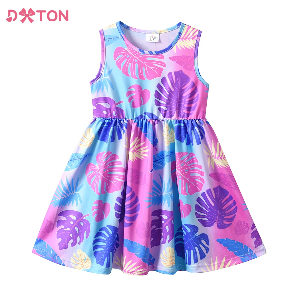DXTON vestido verano niña acampanado estampado floral - imagen 4