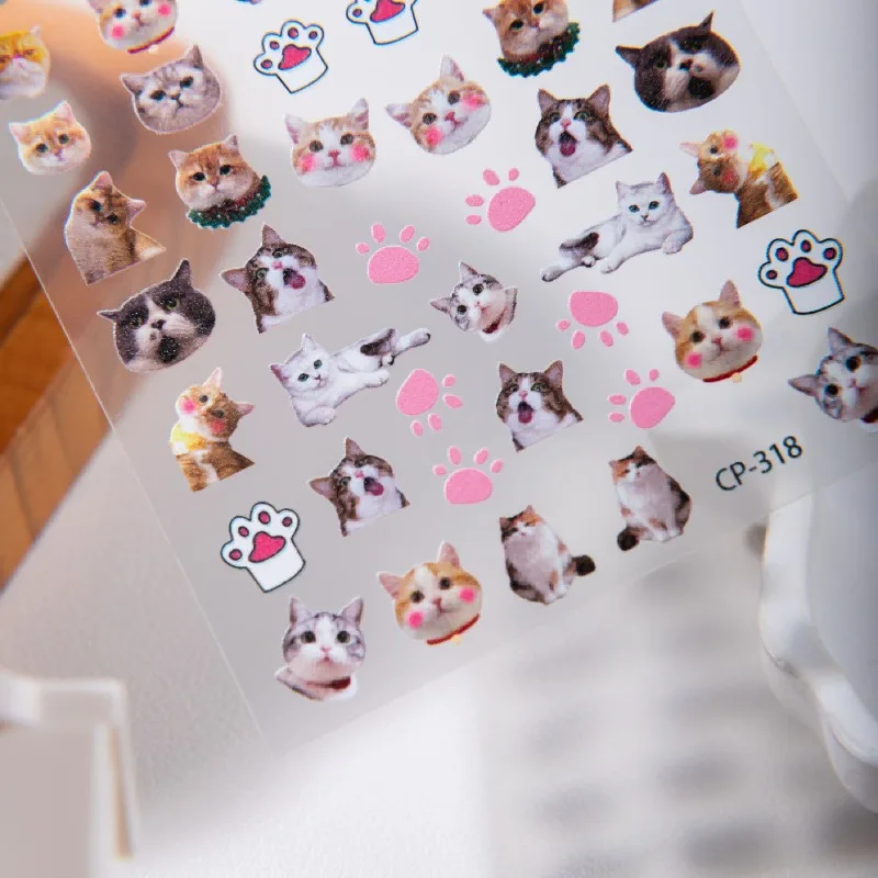 Pegatinas huellas de gato en relieve para móviles y manualidades - imagen 5