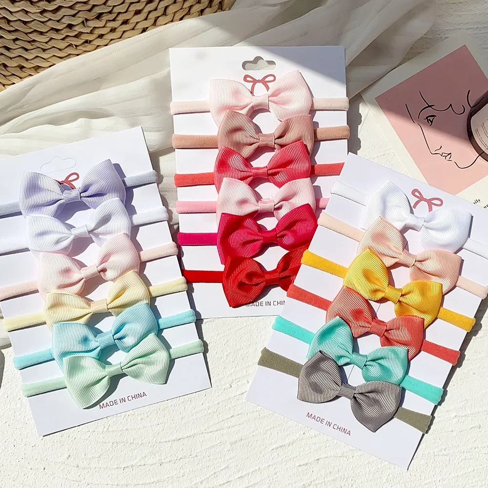 Diadema con lazo para niña – Elástica suave de colores