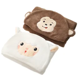 Toalla poncho con capucha de lana para niños – súper absorbente
