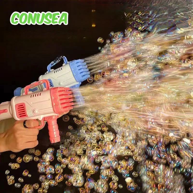 Pistola de burbujas eléctrica para niños – juego al aire libre