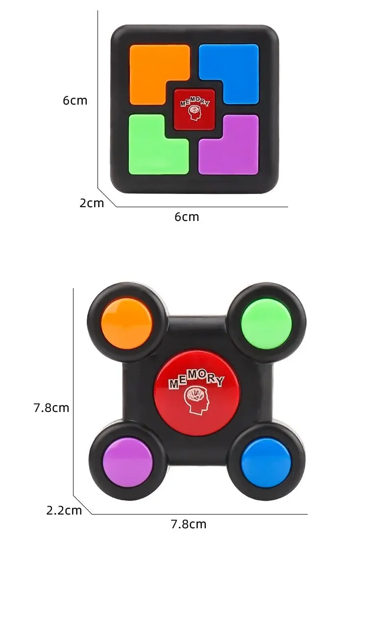 Juego memoria cuadrada de bolsillo para entrenar enfoque - imagen 3