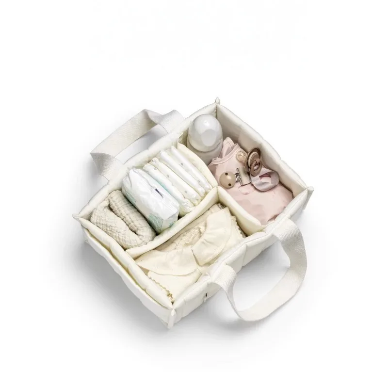 Bolsa de pañales blanca de gran capacidad, organizador portátil - imagen 5