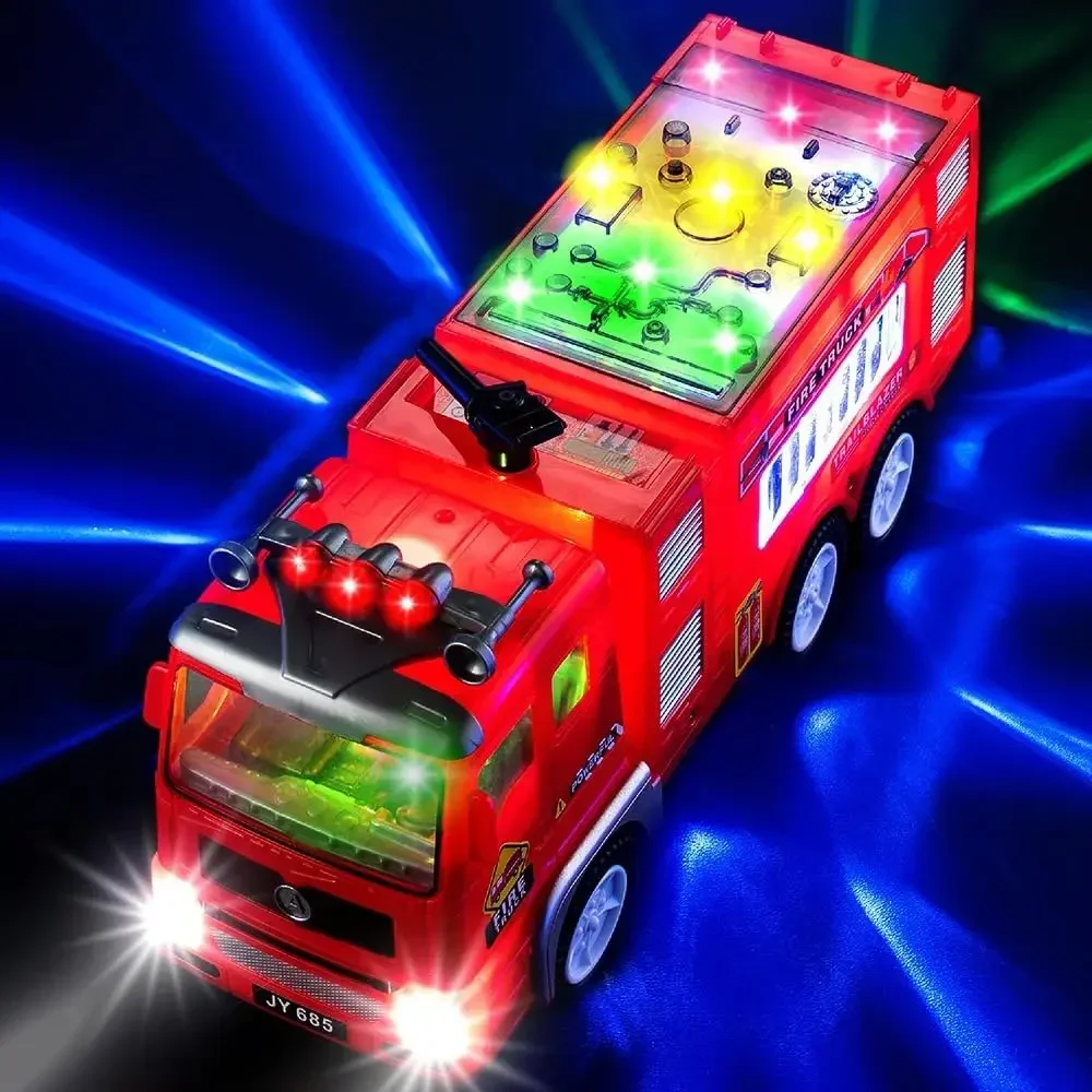 Camión de bomberos juguete con luces y sonidos para niños pequeños