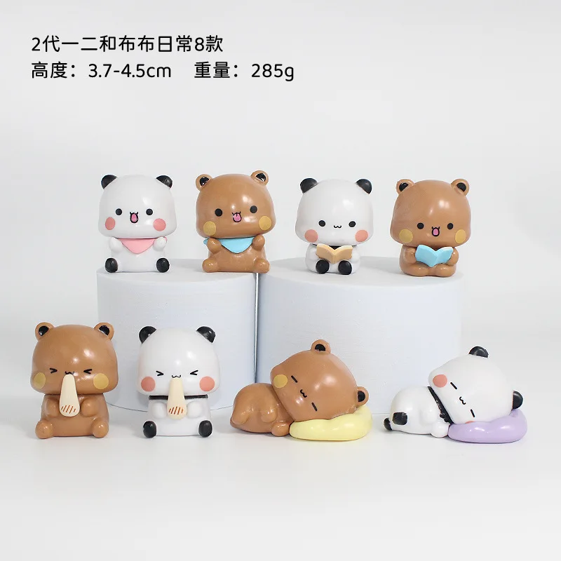 Figuras mini tipo Bubu Dudu y osito panda