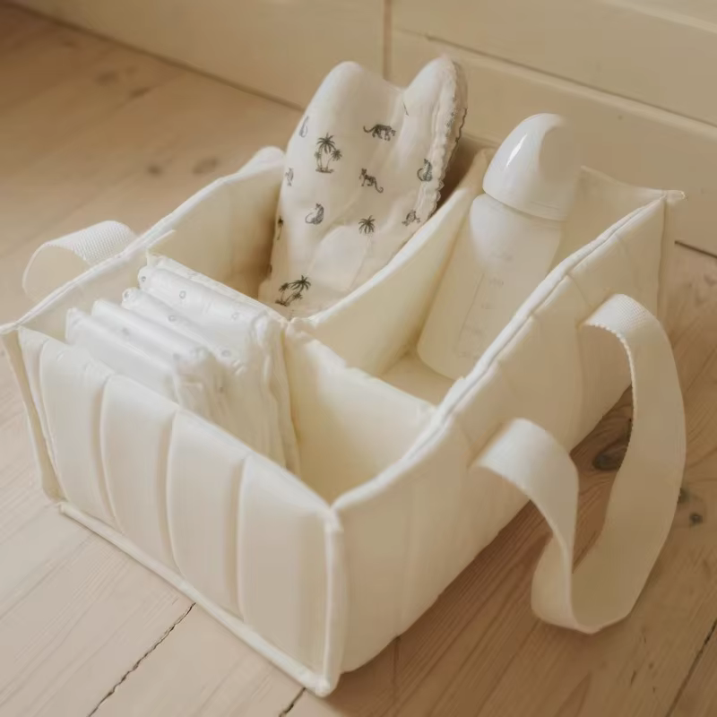 Bolsa de pañales blanca de gran capacidad, organizador portátil - imagen 3