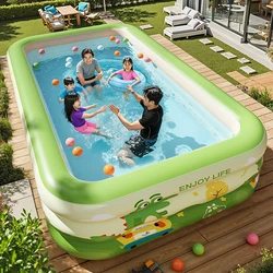 Piscina hinchable familiar grande plegable para jardín juegos de agua