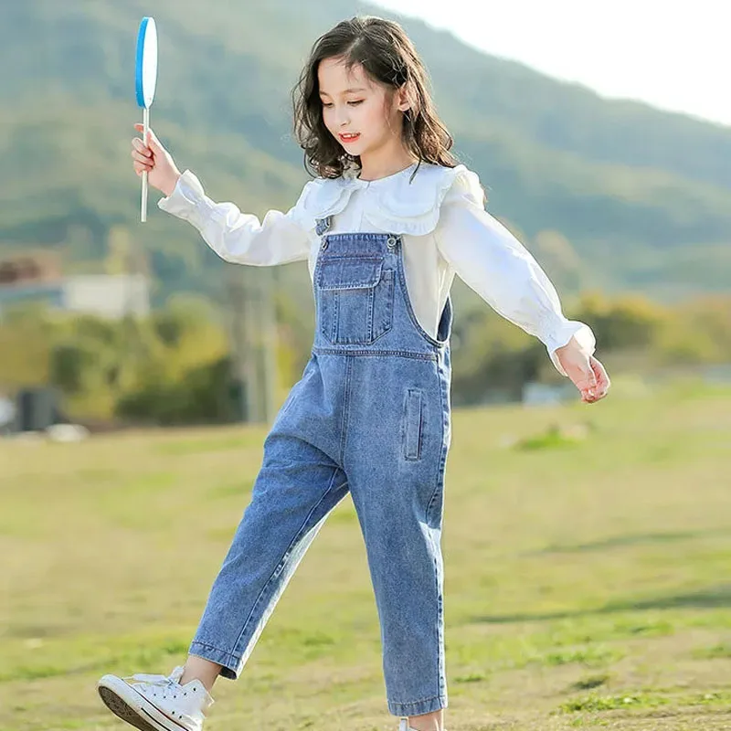Monos de mezclilla para niñas: rectos y versátiles para primavera - imagen 3