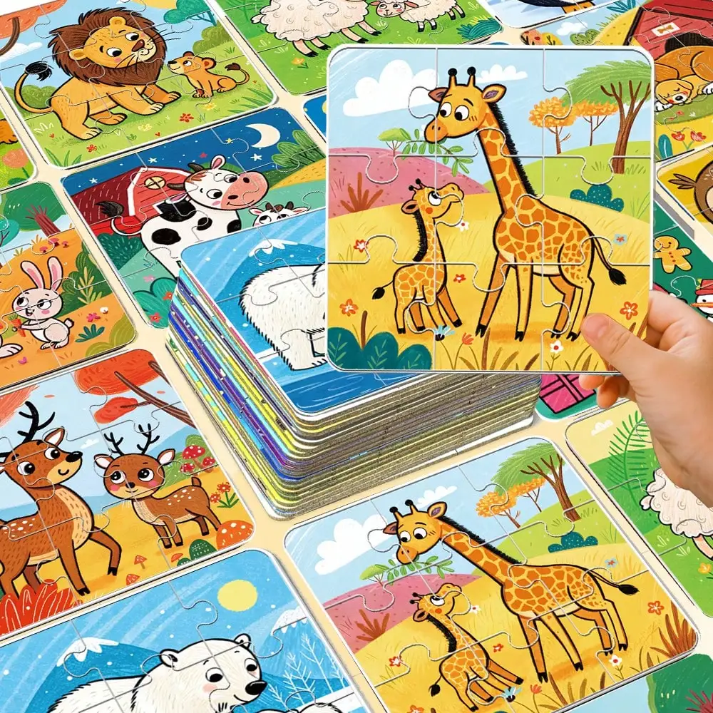 Rompecabezas de granja con animales educativo para niños pequeños - imagen 5
