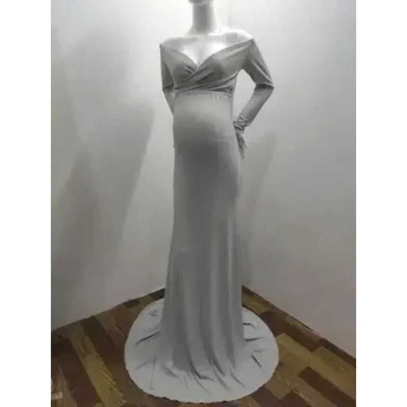 Vestido de maternidad para fotos – largo elegante premamá - imagen 2